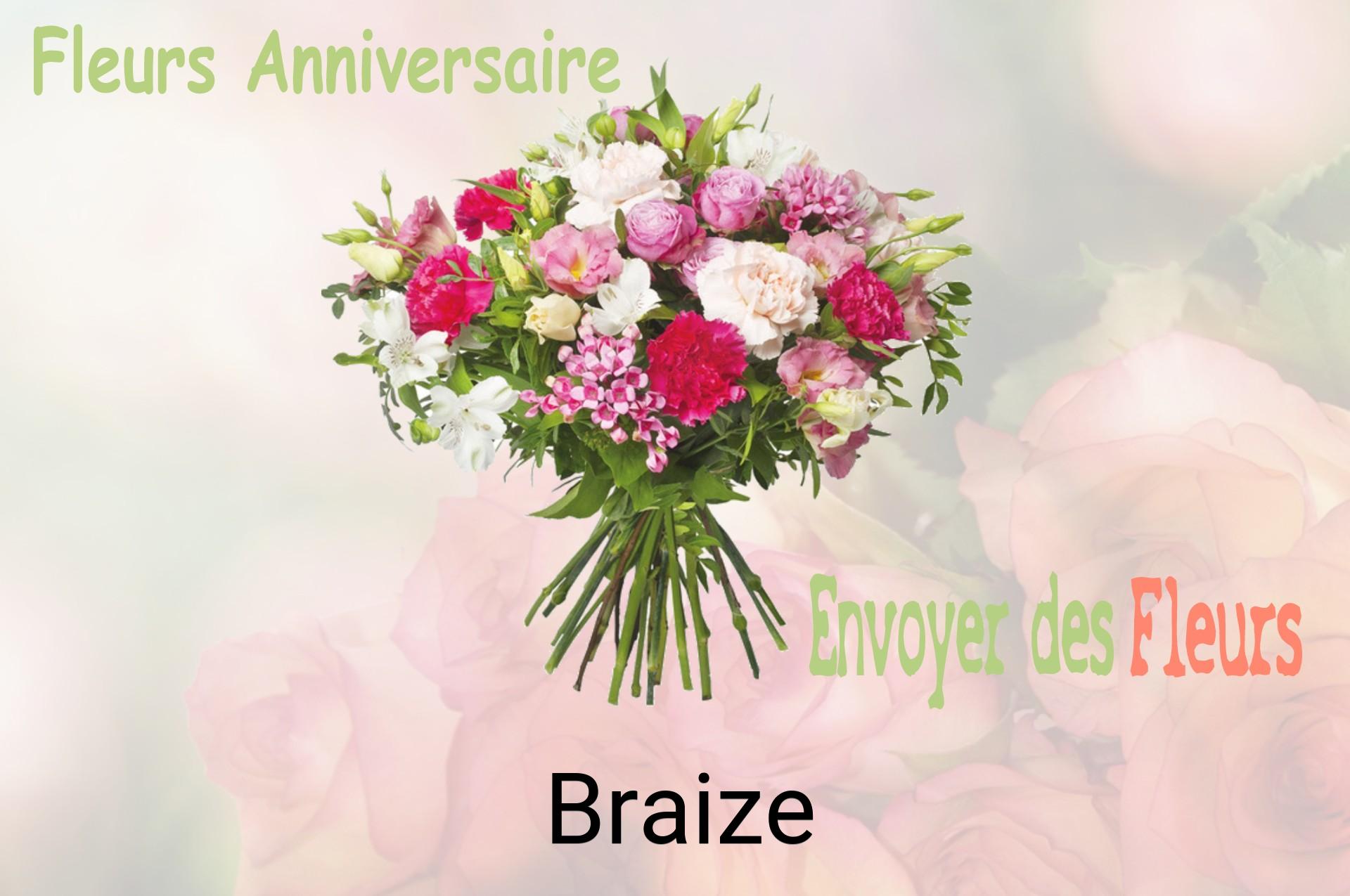Bouquet de fleurs d’anniversaire livré à Braize