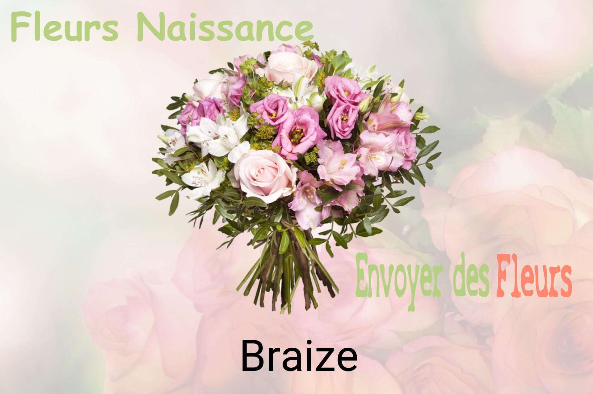 Bouquet de fleurs de naissance livré à Braize